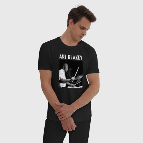 Мужская пижама хлопок Jazz legend Art Blakey, цвет черный - фото 3