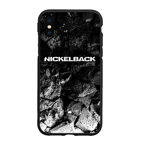 Чехол для iPhone XS Max матовый Nickelback black graphite