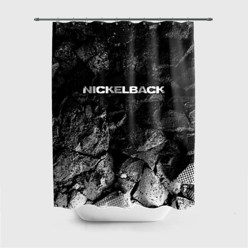 Штора 3D для ванной Nickelback black graphite