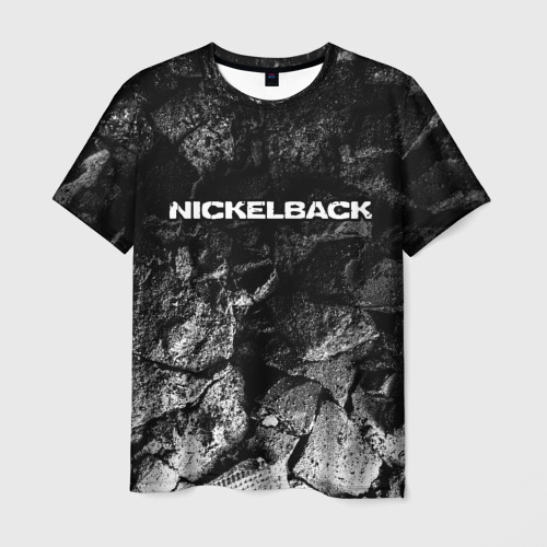 Мужская футболка с принтом Nickelback black graphite, вид спереди №1