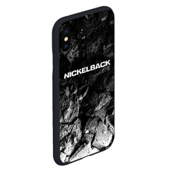 Чехол для iPhone XS Max матовый Nickelback black graphite - фото 2