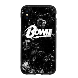 Чехол для iPhone XS Max матовый David Bowie black ice