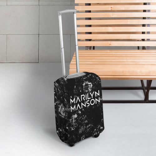Чехол для чемодана 3D Marilyn Manson black ice, цвет 3D печать - фото 3