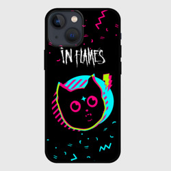 Чехол для iPhone 13 mini In Flames - rock star cat