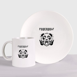 Набор: тарелка + кружка Powerwolf - rock panda