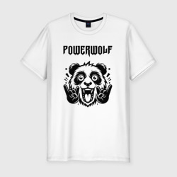 Мужская футболка хлопок Slim Powerwolf - rock panda