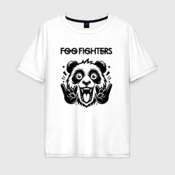 Мужская футболка хлопок Oversize Foo Fighters - rock panda