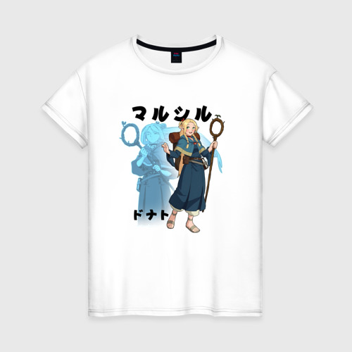 Женская футболка хлопок с принтом Марсиль - Подземелье вкусностей, вид спереди #2