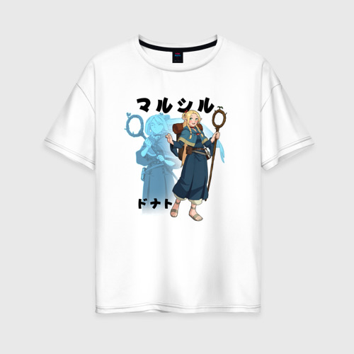 Женская футболка оверсайз из хлопка с принтом Марсиль - Подземелье вкусностей, вид спереди №1