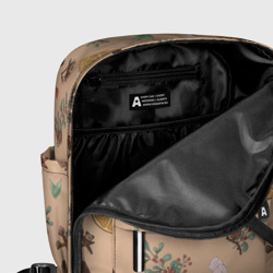 Рюкзак с принтом Глинтвейн для женщины, вид на модели спереди №5. Цвет основы: белый