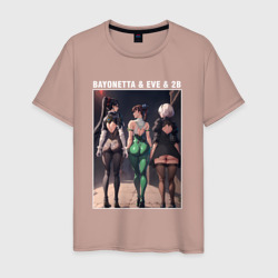 Eva 2b Bayonetta – Мужская футболка хлопок с принтом купить со скидкой в -20%