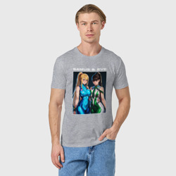 Мужская футболка хлопок Самус Аран и Ева - фото 2