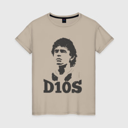 Женская футболка хлопок Maradona dios