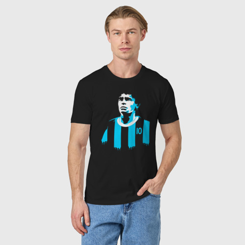 Мужская футболка хлопок Аргентина Марадона, цвет черный - фото 3