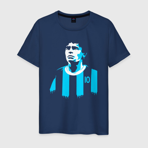 Мужская футболка из хлопка с принтом Аргентина Марадона, вид спереди №1