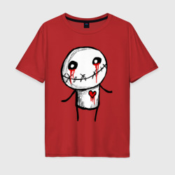 Crying lover – Мужская футболка хлопок Oversize с принтом купить со скидкой в -16%