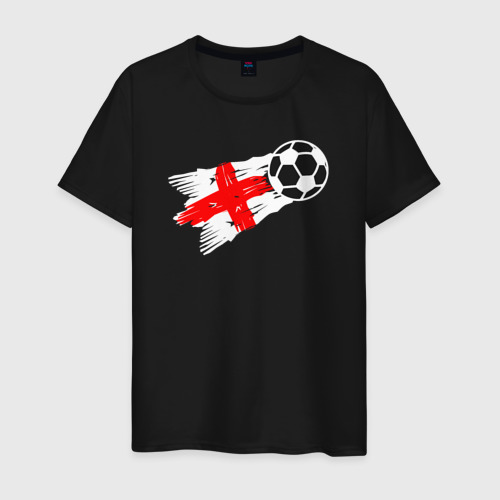 Мужская футболка хлопок Футбол Англии, цвет черный