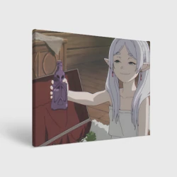 Холст прямоугольный Sousou no Frieren Фрирен ехидная улыбка