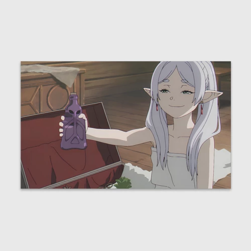 Бумага для упаковки 3D Sousou no Frieren Фрирен ехидная улыбка