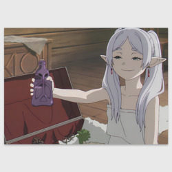 Поздравительная открытка Sousou no Frieren Фрирен ехидная улыбка