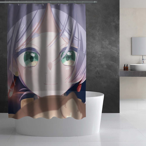 Штора 3D для ванной Sousou no Frieren Фрирен beautiful smile - фото 3