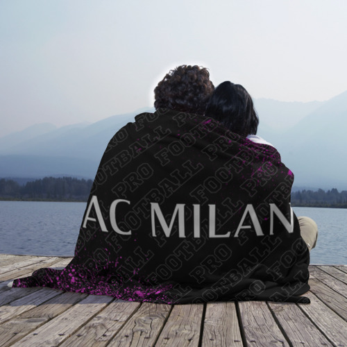 Плед 3D AC Milan pro football по-горизонтали, цвет 3D (велсофт) - фото 3