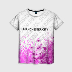 Женская футболка 3D Manchester City pro football посередине