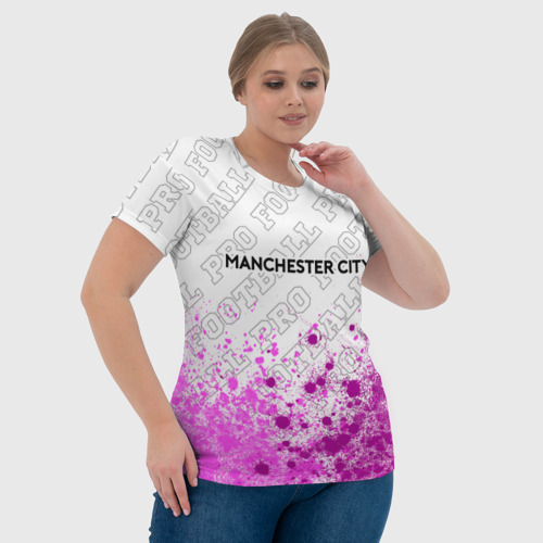Женская футболка 3D Manchester City pro football посередине, цвет 3D печать - фото 6