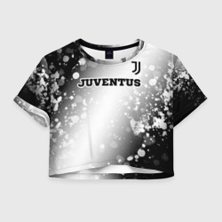 Женская футболка Crop-top 3D Juventus sport на светлом фоне посередине