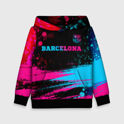 Детская толстовка 3D Barcelona - neon gradient посередине