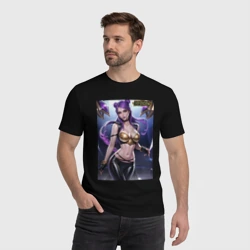 Мужская футболка хлопок Akali  Kda League Of Legends - фото 2