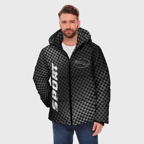 Мужская зимняя куртка 3D Jaguar sport carbon, цвет черный - фото 3