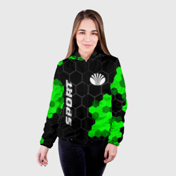 Женская куртка 3D Daewoo green sport hexagon - фото 2