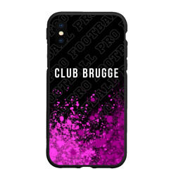Чехол для iPhone XS Max матовый Club Brugge pro football посередине