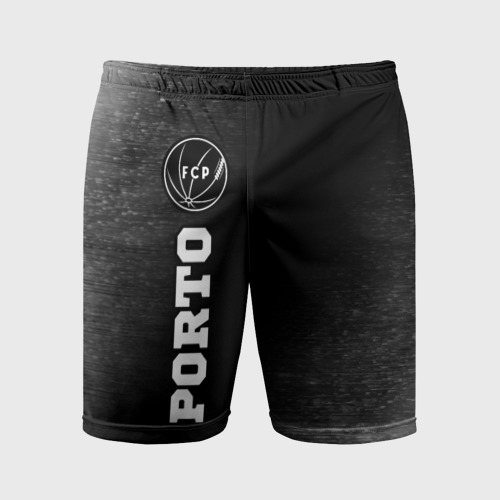 Мужские шорты спортивные Porto sport на темном фоне по-вертикали, цвет 3D печать