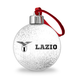 Ёлочный шар Lazio sport на светлом фоне по-горизонтали