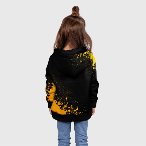 Детская толстовка 3D Porto - gold gradient вертикально, цвет черный - фото 5