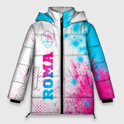 Женская зимняя куртка Oversize Roma neon gradient style по-вертикали