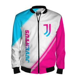 Мужской бомбер 3D Juventus neon gradient style вертикально