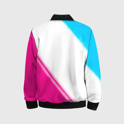 Детский бомбер 3D Juventus neon gradient style вертикально, цвет черный - фото 2