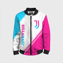 Детский бомбер 3D Juventus neon gradient style вертикально