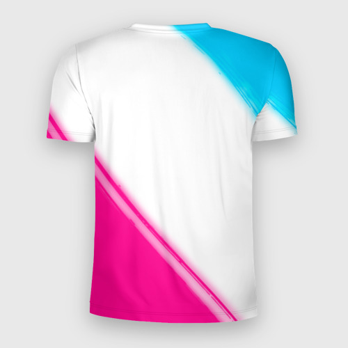Мужская футболка 3D Slim Juventus neon gradient style вертикально, цвет 3D печать - фото 2