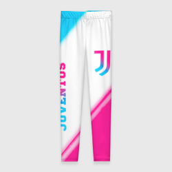 Леггинсы 3D Juventus neon gradient style вертикально