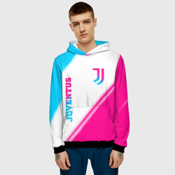 Мужская толстовка 3D Juventus neon gradient style вертикально - фото 2