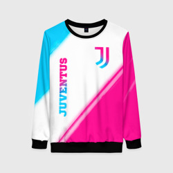 Женский свитшот 3D Juventus neon gradient style вертикально