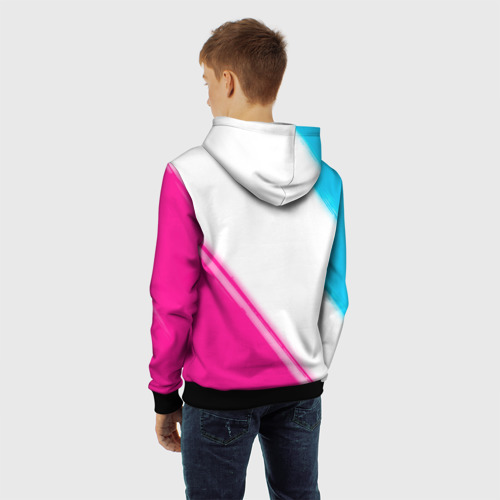 Детская толстовка 3D Juventus neon gradient style вертикально, цвет черный - фото 7