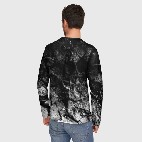 Мужской лонгслив 3D с принтом Bullet For My Valentine black graphite, вид сзади #2