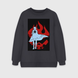 Женский свитшот oversize без начеса хлопок Гуррен-Лаганн Камина братан