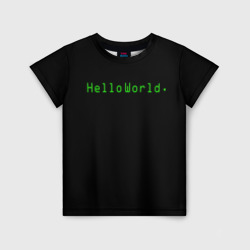 Детская футболка 3D Hello world