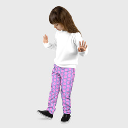 Детские брюки 3D Паттерн розовые розы и сиреневые ленты - фото 2